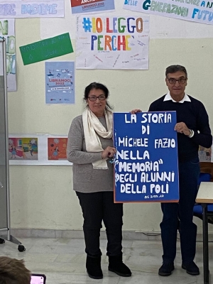 Sui passi della legalità, gli studenti della scuola “G.S.Poli” incontrano lo scrittore Francesco Minervini e i genitori di Michele Fazio